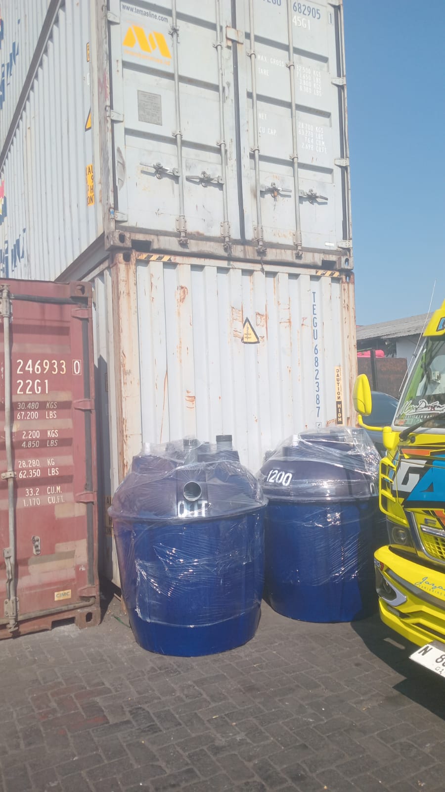6 Unit Bio Septictank 1200 L Pengiriman Ekspedisi